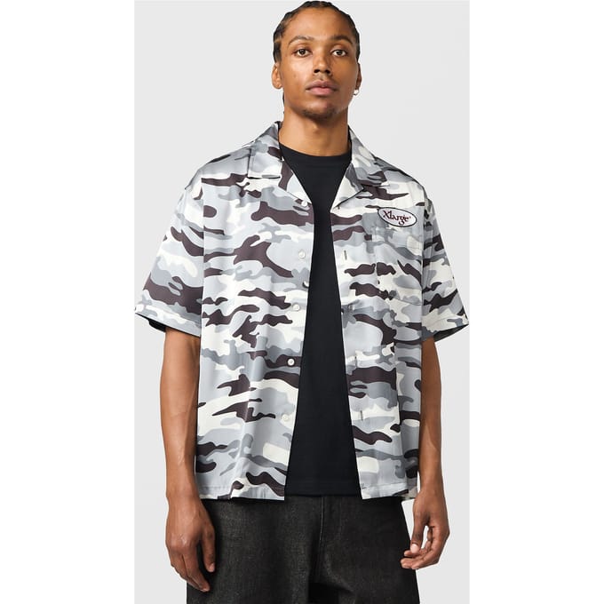 XLARGE Camo Camp Shirt, grijs