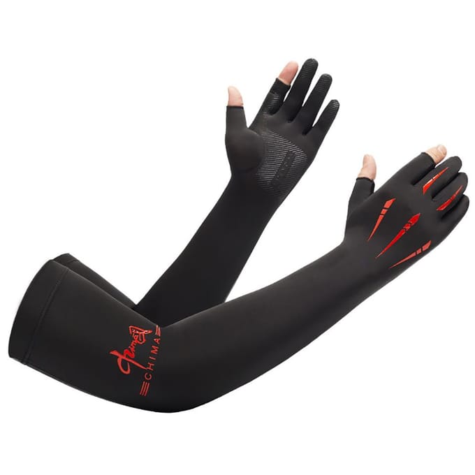 Manches de Glace à Deux Doigts d'Été Gants de Protection Solaire Manches de Bras en Caoutchouc Silicone Équipement de Cyclisme Résistant à l'Usure