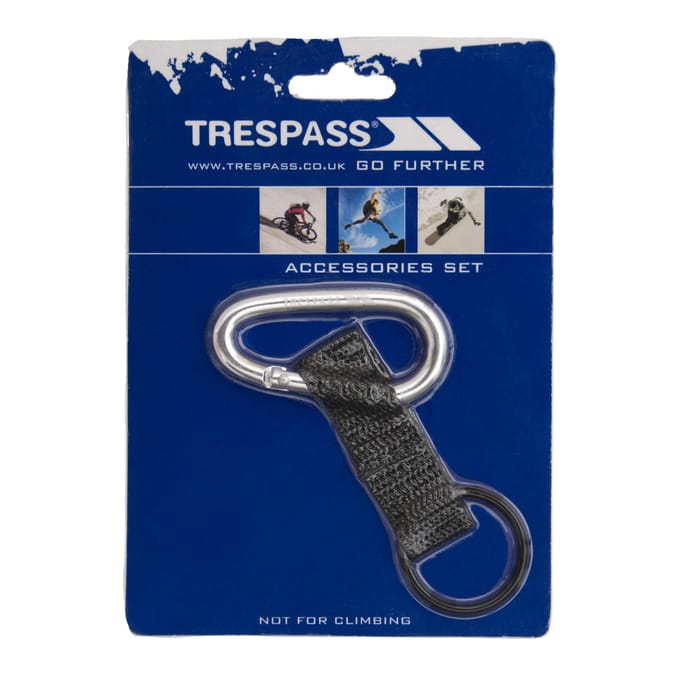 Trespass Affix 6mm Karabijnhaak met Band en Rubber Ring