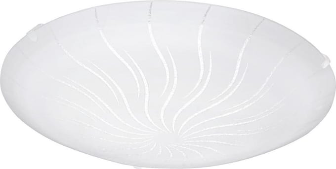 EGLO Margitta 1 - Wand/Plafondlamp - 1 Lichts - Ø315mm. - Wit - Granille Wit, Helder