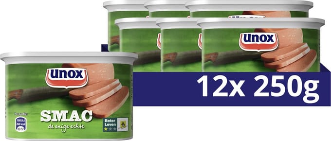 Unox Vlees - Smac - 12 x 250 g - Voordeelverpakking