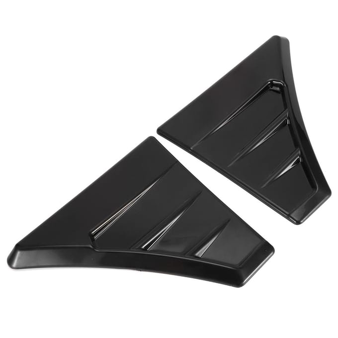 2 stuks vleugelventilatieafdekking auto zijpaneel sierstrip decor sticker retrofit voor ST-stijl geschikt voor Ford Focus MK 2 black