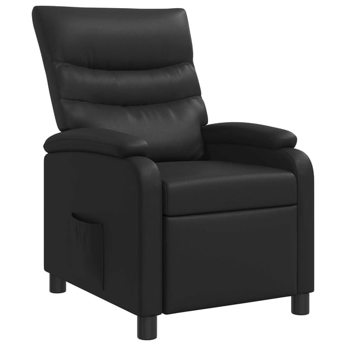 vidaXL - Recliner - Zwart - Kunstleer