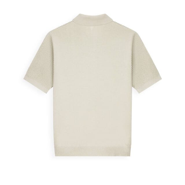 Pure Path Openwork Knitted Polo