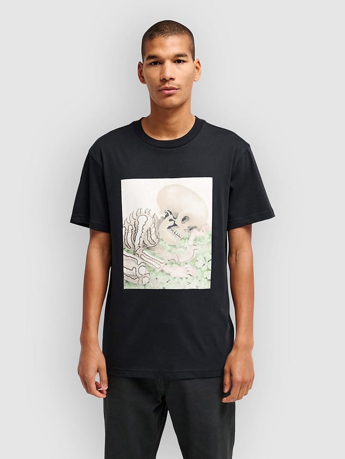 RVCA Sleepy Skeleton T-Shirt zwart