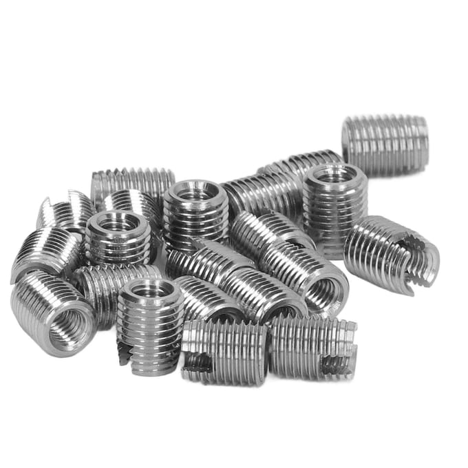 20 stuks zelfborende schroefdraadbus M4x0,7 buitendraad M6,5x0,75 binnendraad 8 mm lengte