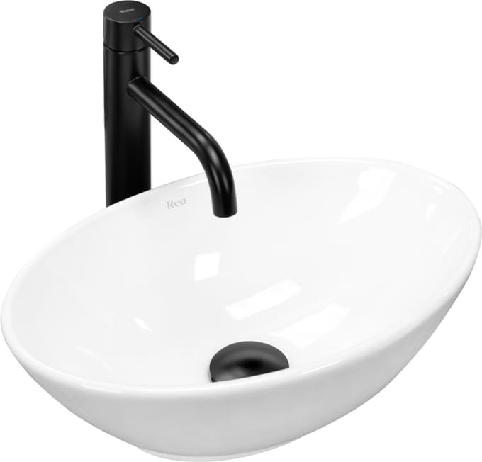Rea Pamela Mini Opzetwastafel Wit 40x27 cm