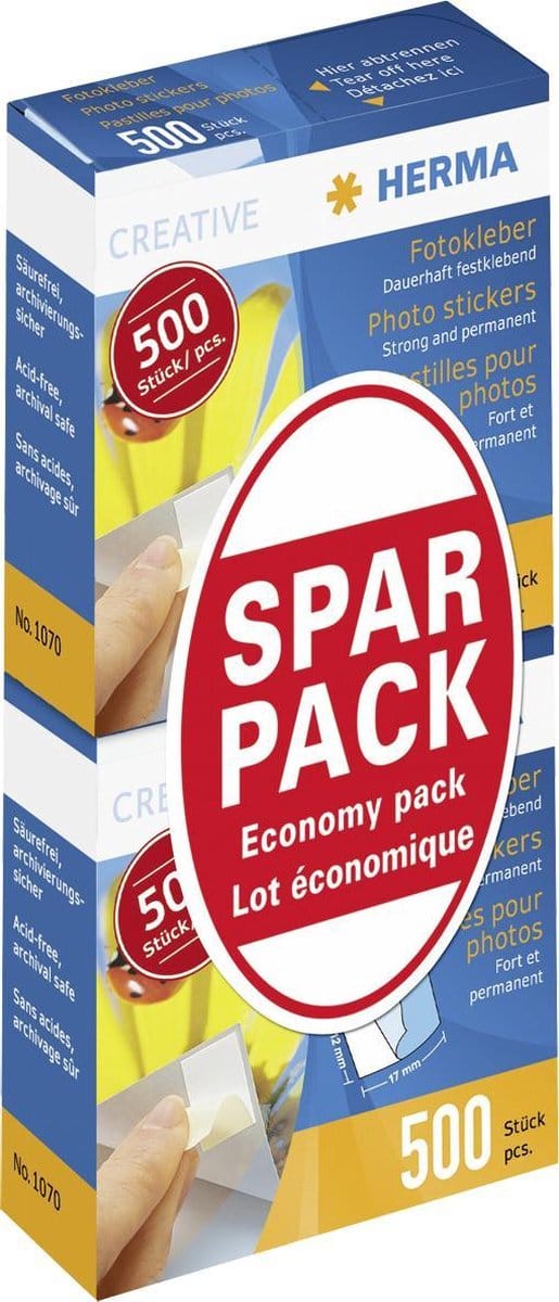 HERMA Foto Stickers Twin Pack 2x500 stuks