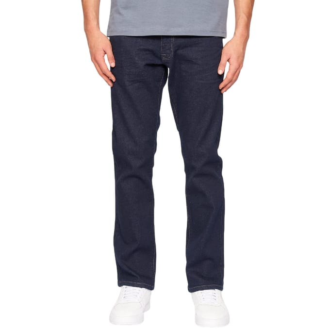 Crosshatch Heren Cadman Straight Leg Jeans (Raw)