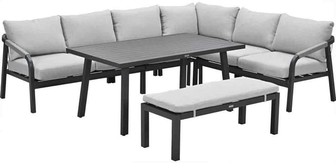 Garden Impressions Tarera lounge dining set 6-delig - donker grijs