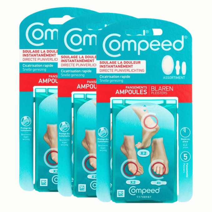 3x Compeed® Pleister Blaren – Mixpack – 3-in-1-verpakking (5 st.)