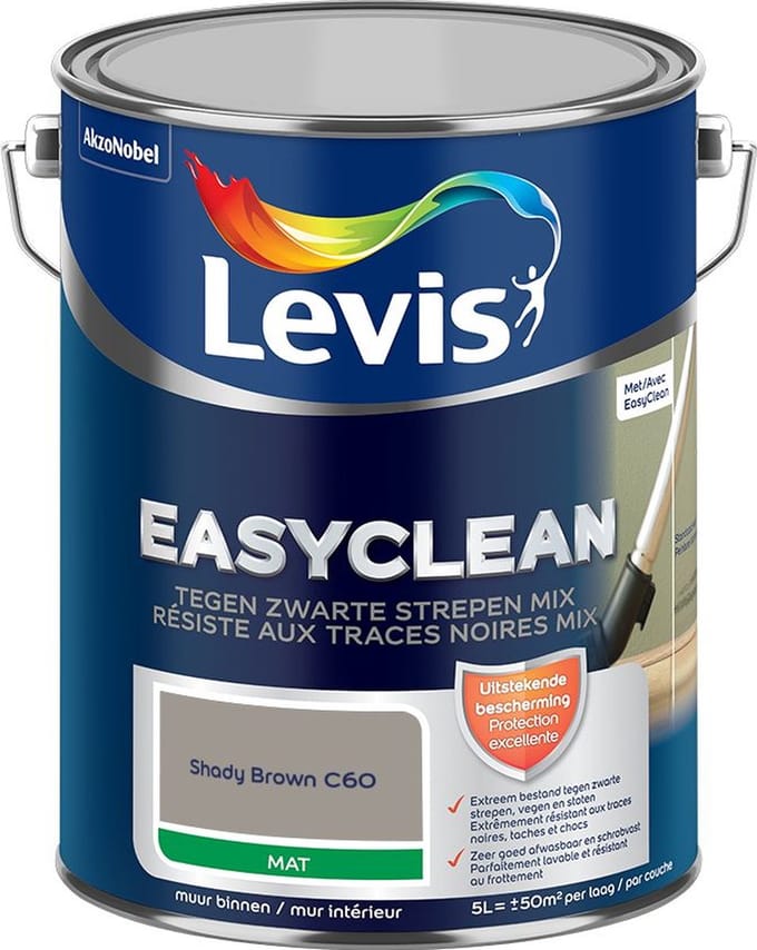 Levis - Easyclean Tegen Zwarte Strepen Mix - Shady Brown C60 - Mengverf - 5 L