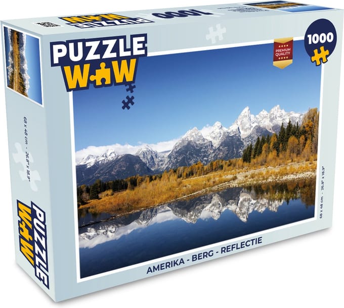 Puzzel Amerika - Berg - Reflectie - Legpuzzel - Puzzel 1000 stukjes volwassenen