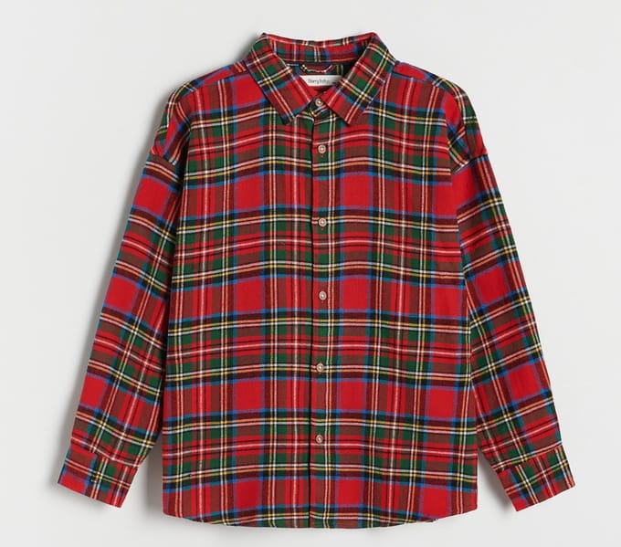Starry Indigo - Jongens kerst overhemd - Klassiek rood - Check shirt