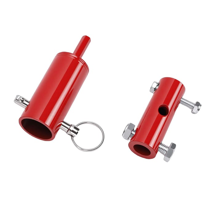 Adaptateur Outil pour Cric à Tige Stud de 1 Pouce Acier Robuste Fixation de Tige de Cric pour Remorques Benne Plate Bétail red