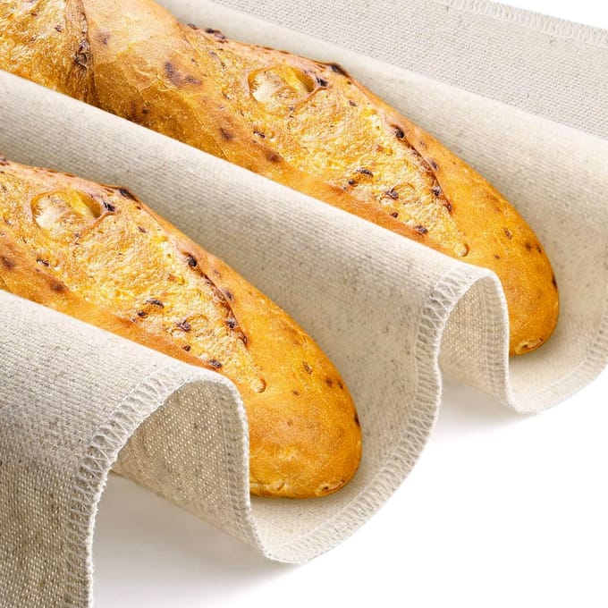 Bondoo deegkleed linnen 90 x 60 cm - rijsdoek - deegkleed voor brood - deegdoek - couche - linnen