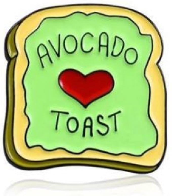 Pin Broche - enamel pin - kledingspeld - Avocado toast