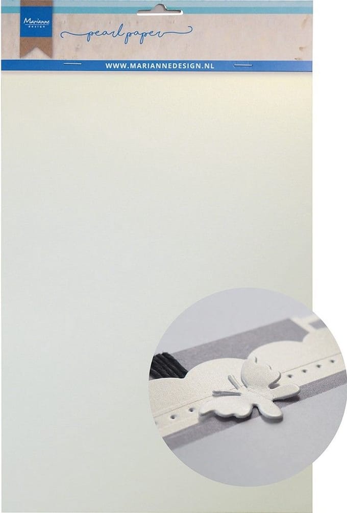 Marianne Design Decorations Pearl Paper - White
