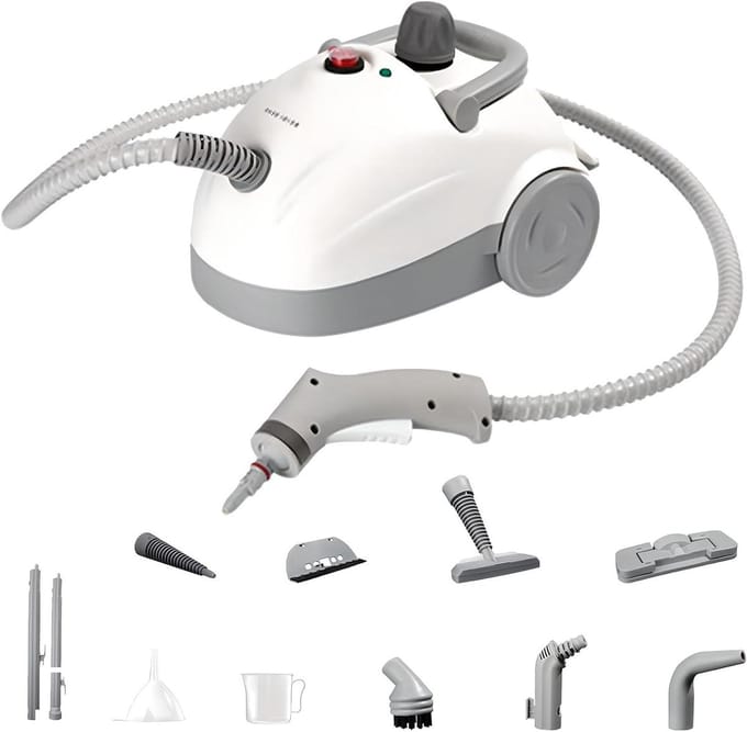 Stoomreiniger - Stoommachine - Grondig Reinigen - Hogedruk stoom - 1200 ml - Zwart