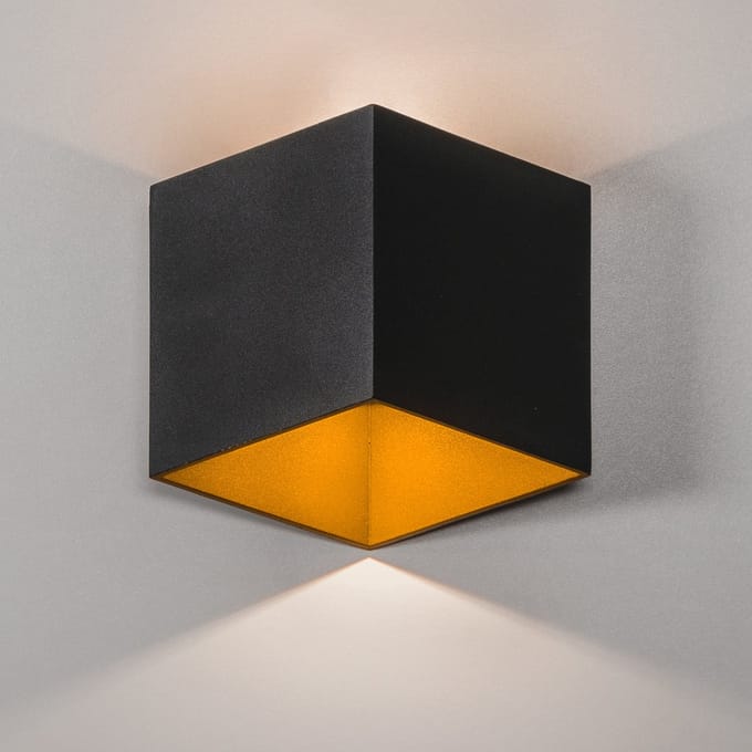 Moderne Buitenwandlamp up down Zwart IP65 incl. LED - Garleds Bellis