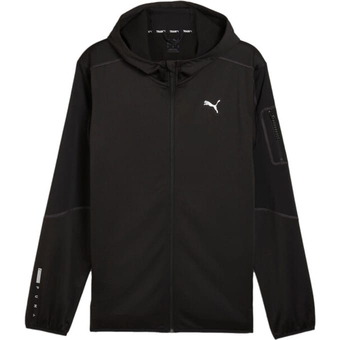 Puma flex panelled jacket in de kleur zwart.