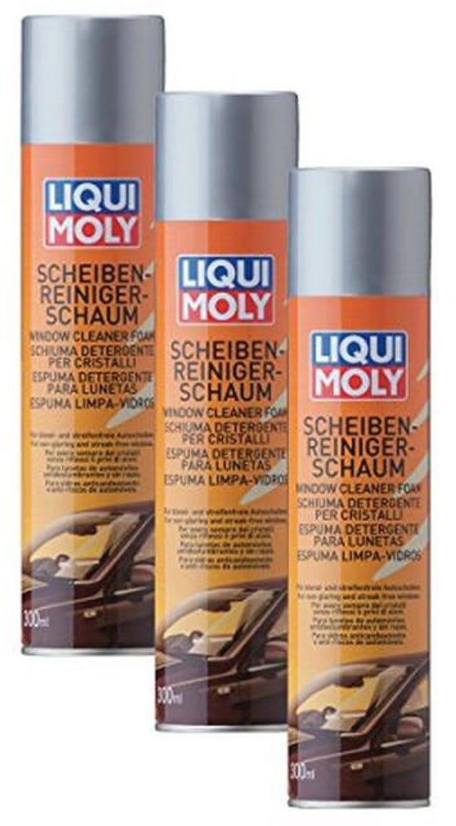 3x Ruitenreiniger Foam 300 ml voor Glansvrije Ramen