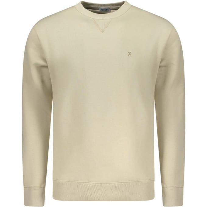 Coveri Bewegende Beiger Katoenen Heren Sweatshirt