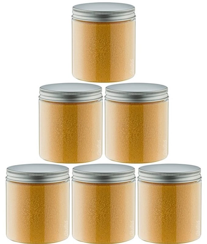 Scrubzout Appel-kaneel - 300 gram - Pot met aluminium deksel - set van 6 stuks - Hydraterende Lichaamsscrub