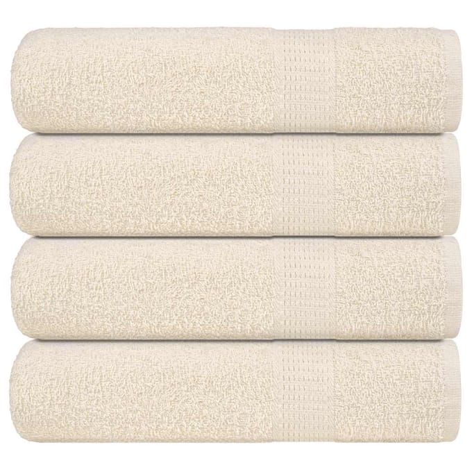 vidaXL - Handdoeken - FROGN - 4 - st - 50x100 - cm - 360 - g/m² - crème