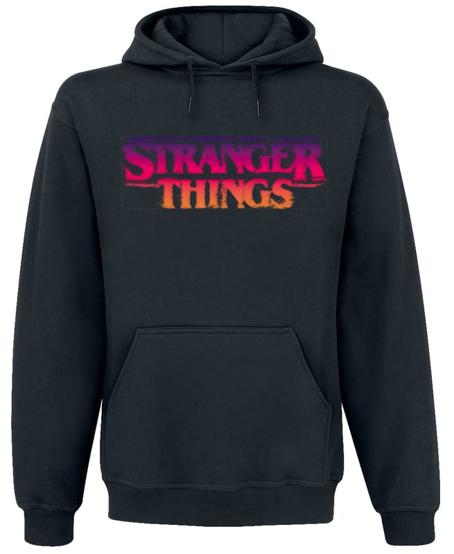 Stranger Things Trui met capuchon - Gradiant Logo - S tot 5XL - zwart