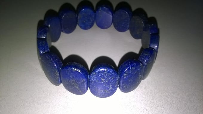 Gemstones-silver baylina armband lapis lazuli