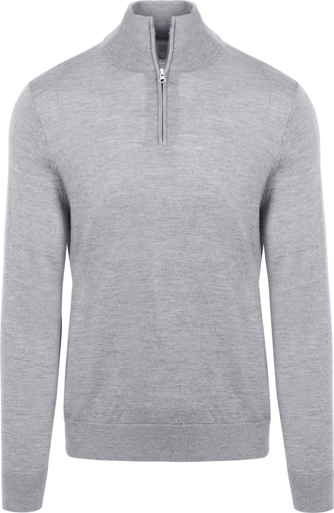 King Essentials The Michael Half Zip Pull Merino Grijs - Maat XL - Heren - Pullovers