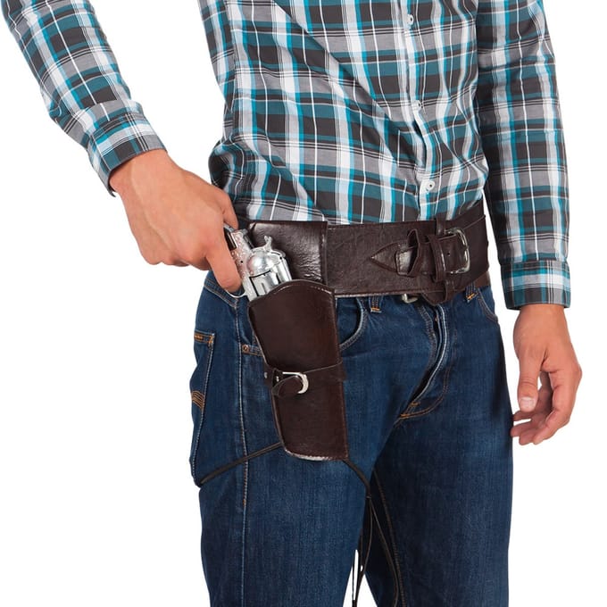 Boland - Holster Cowboy Zwart - Accessoiresets - Cowboy - Indiaan - Carnaval - Themafeest