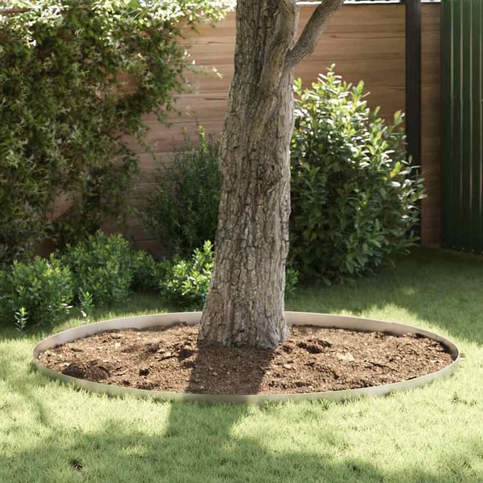 vidaXL - Grasafscherming - 450 - x - 10 - cm - Roestvrij - staal - Zilver