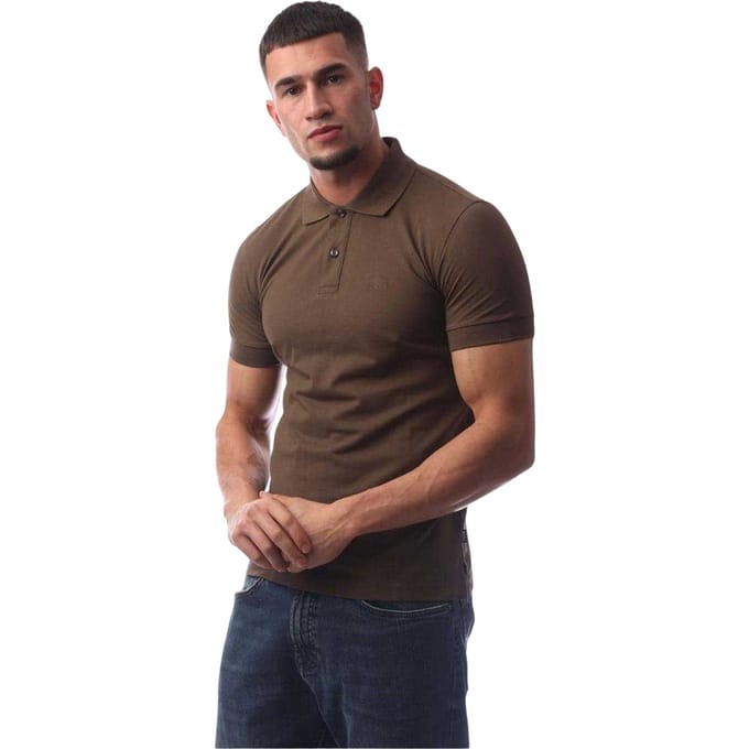 Boss Heren Firenze Katoenen Poloshirt (Bruin)
