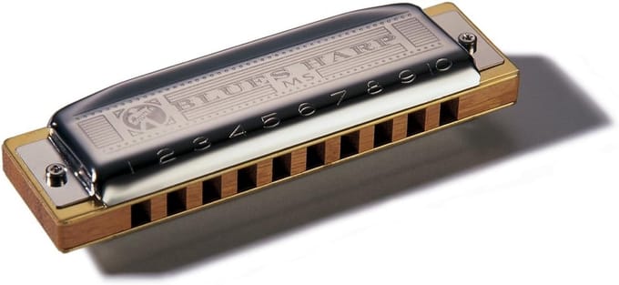 Blues Harmonica A - 7G10A Model Met Houten Lichaam