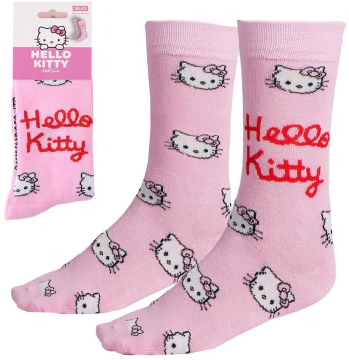 Hello Kitty Mini Head volwassen lange sokken 36/43