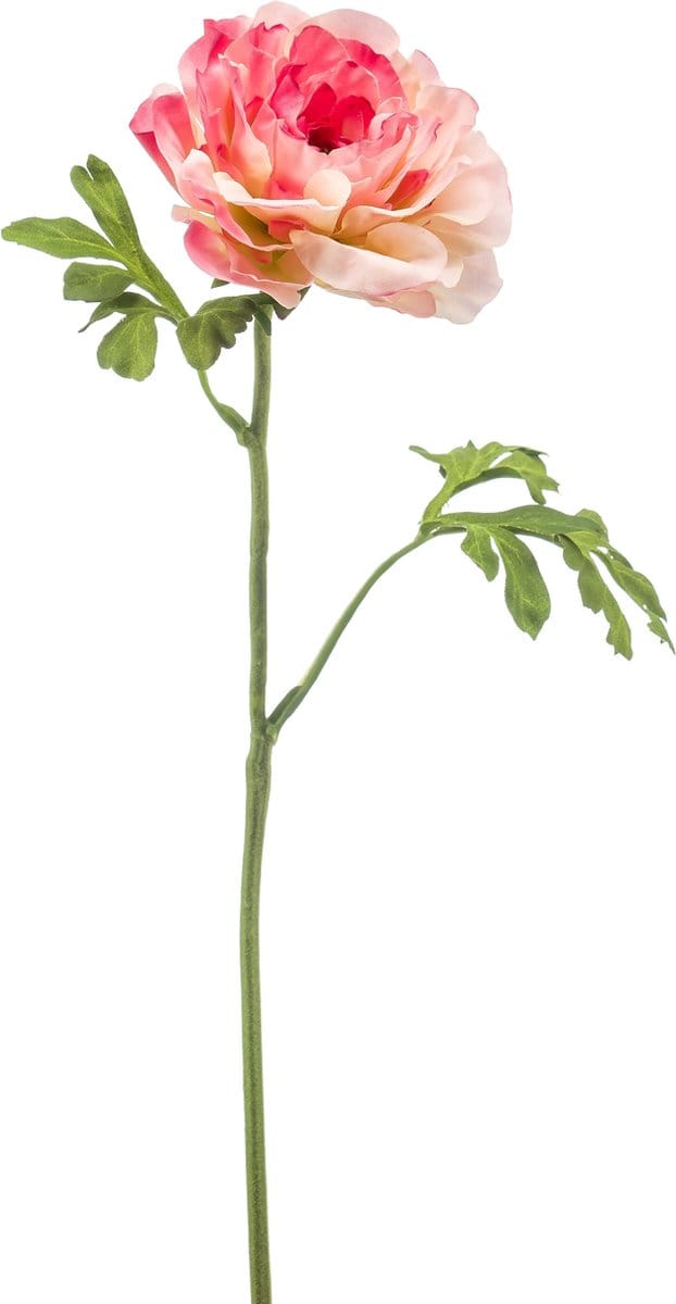 Emerald - Kunstbloem Ranonkel 61cm zachtroze - Kunstplant voor binnen