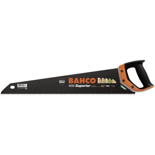 Bahco Handzaag met rubberinleg in grip. Dubbel Getand 22 Hardpoint