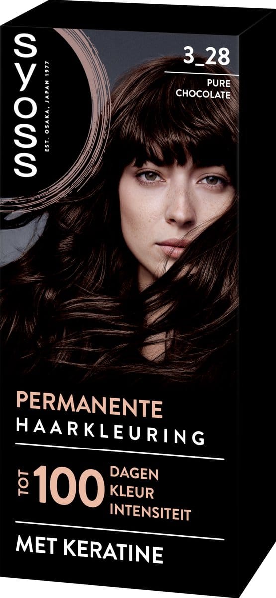 SYOSS Permanent Coloration 3-28 - Haarverf - Permanente Haarkleuring - Pure Chocolade – Grijsdekking – Vermindert Haarbreuk - 1 Stuk