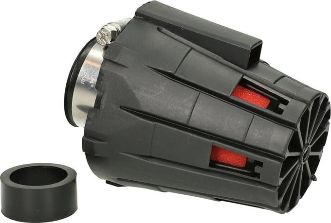 Mezoly luchtfilter recht Ø28-35mm zwart