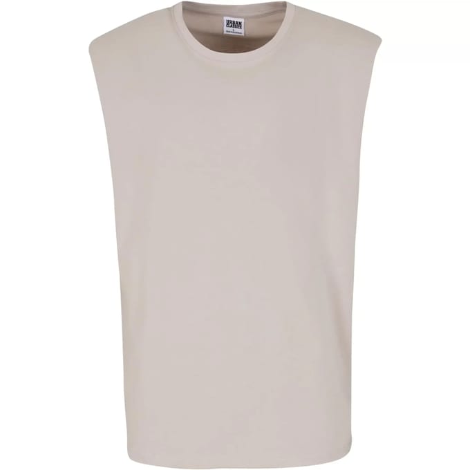 Urban Classics - Open Edge Mouwloos shirt - 5XL - Grijs