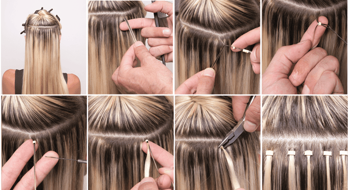 Seiseta Microring Extensions - natural straight #35 50cm