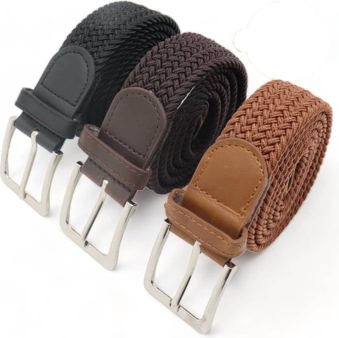 Safekeepers Gevlochten Riem - 3 Stuks - Elastiek Riem - Stretch Broekriem