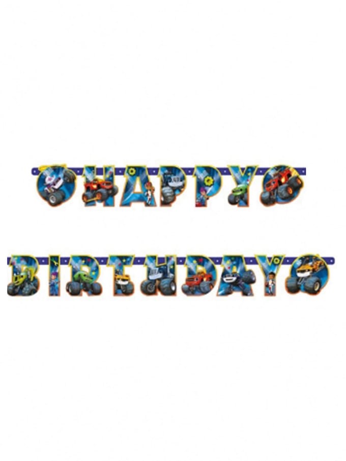 Blaze en de Monsterwielen Letterslinger 1,8 meter