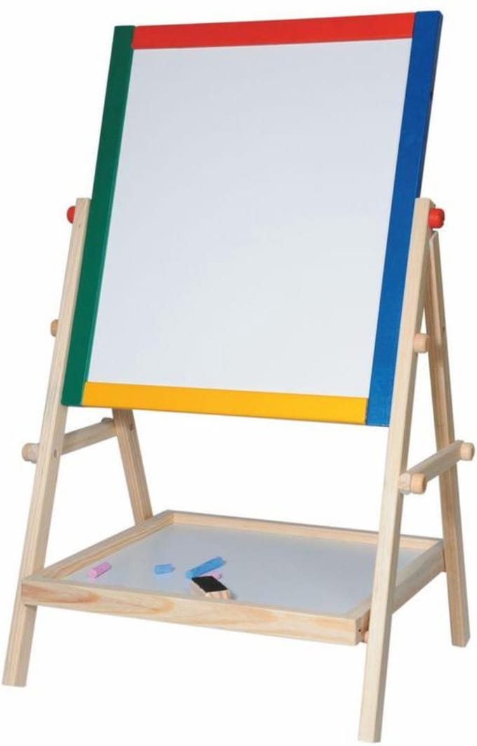 Houten schoolbord black and white board Woody