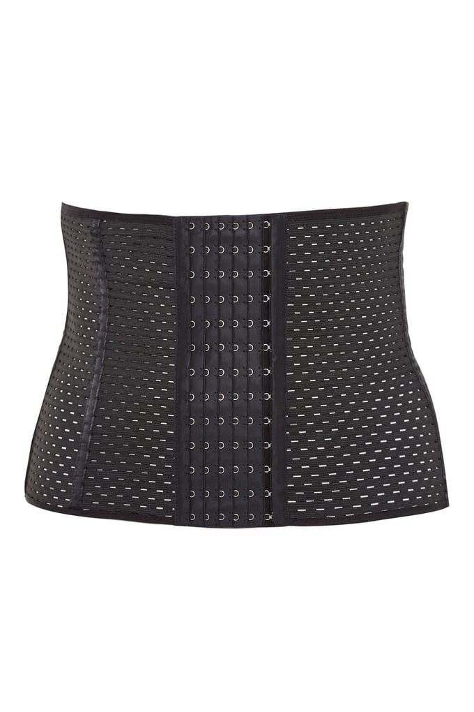 Yours Waist Trainer Met Textuur En Haak En Oogsluiting In Zwartsize 46-48
