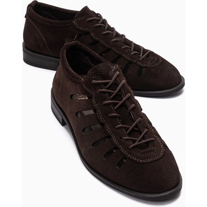 Astron Leren Casual Veterschoenen (Dames)