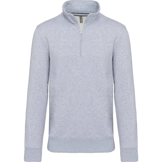 Kariban Sweater met ritshals K487 - Oxford Grey - L