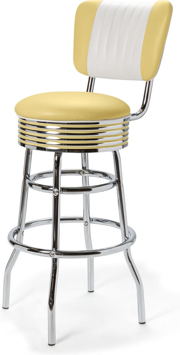 Bel Air Retro Barkruk BS-29CB Geel